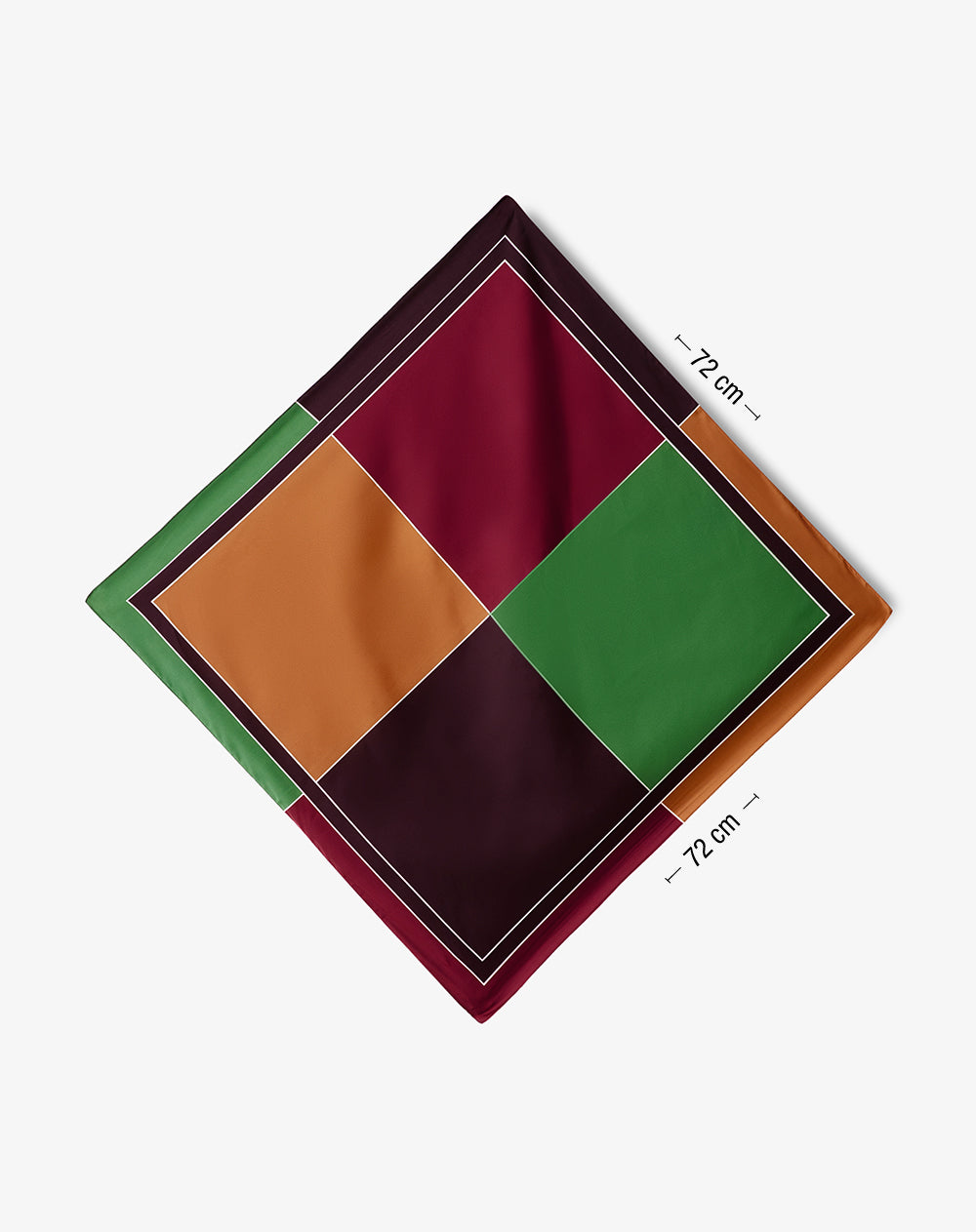 Pañuelo satinado multicolor estampado mujer