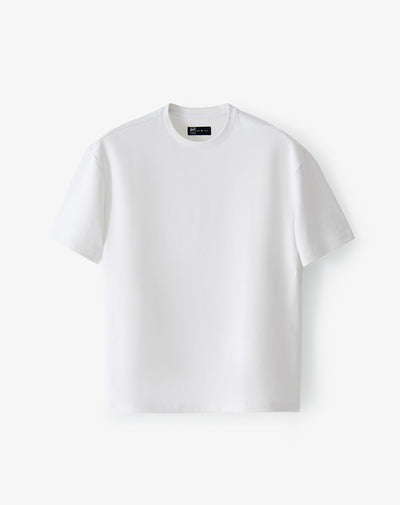Camiseta manga corta oversize algodón blanco hombre