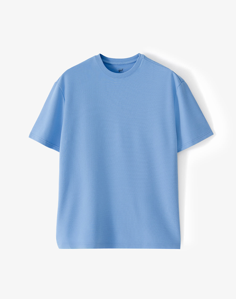 Camiseta regular manga corta azul hombre