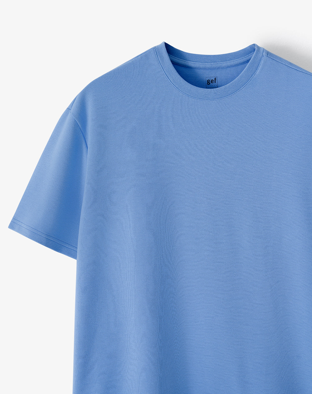 Camiseta regular manga corta azul hombre