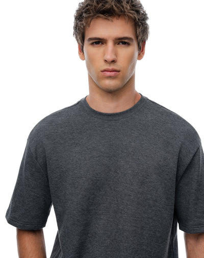 Camiseta regular manga corta gris ada hombre