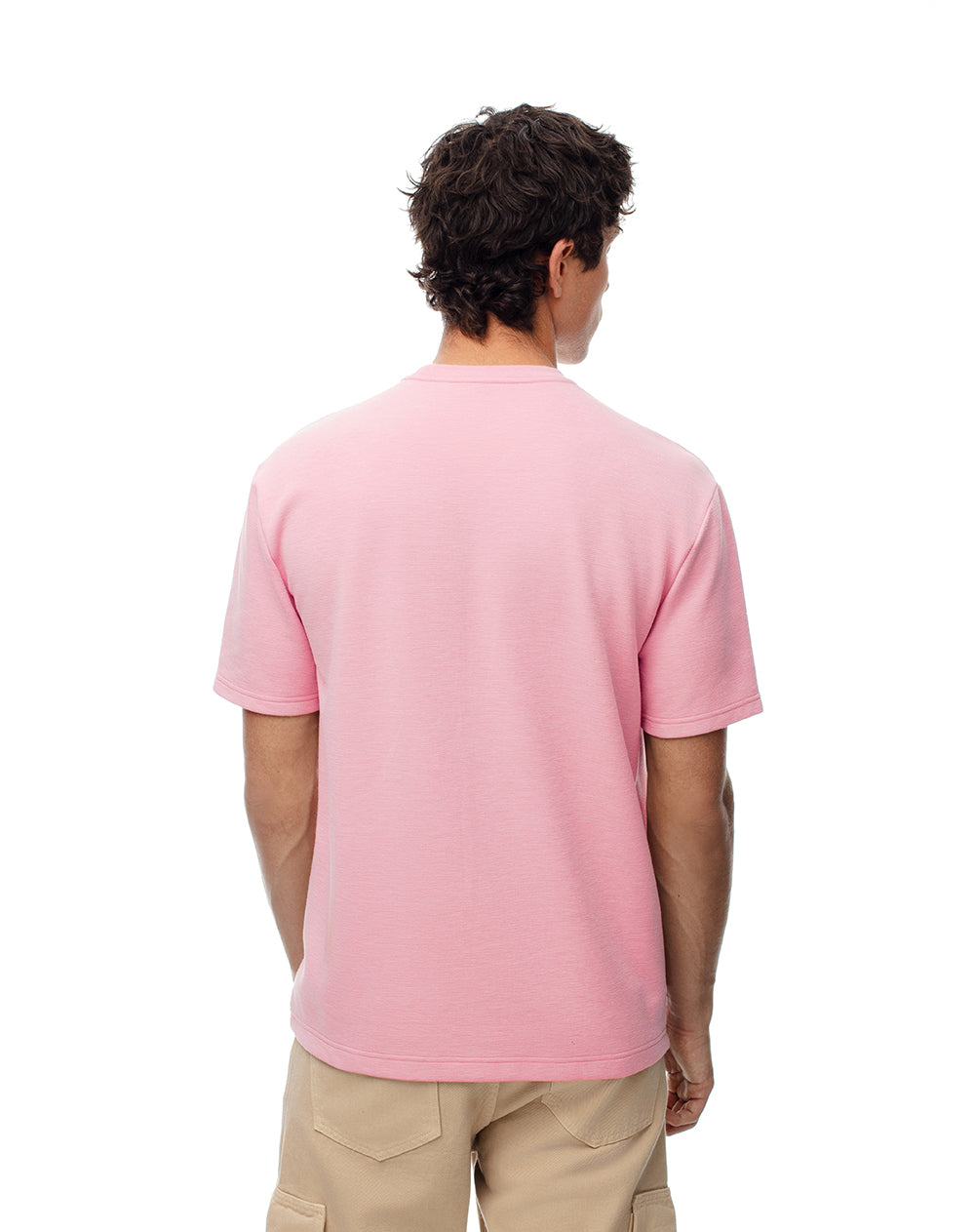 Camiseta regular palo rosa hombre