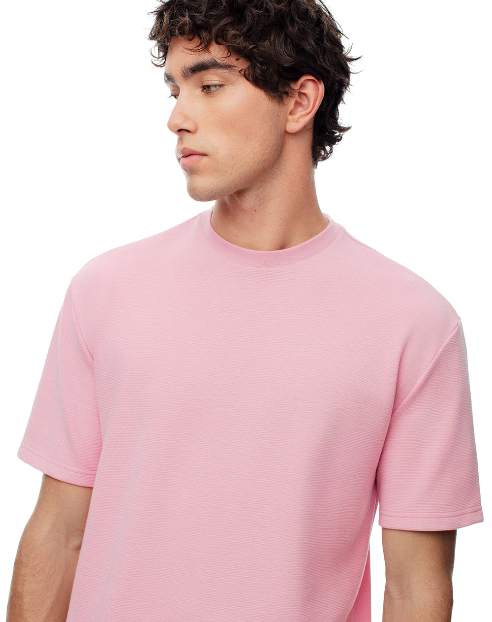 Camiseta regular palo rosa hombre