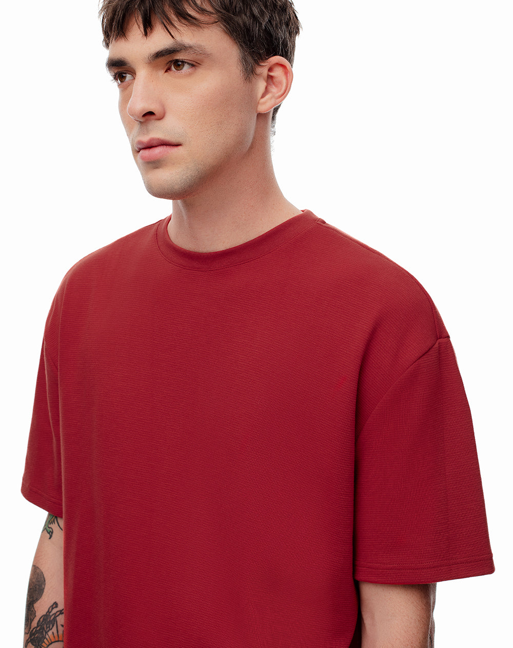 Camiseta regular fit manga corta roja