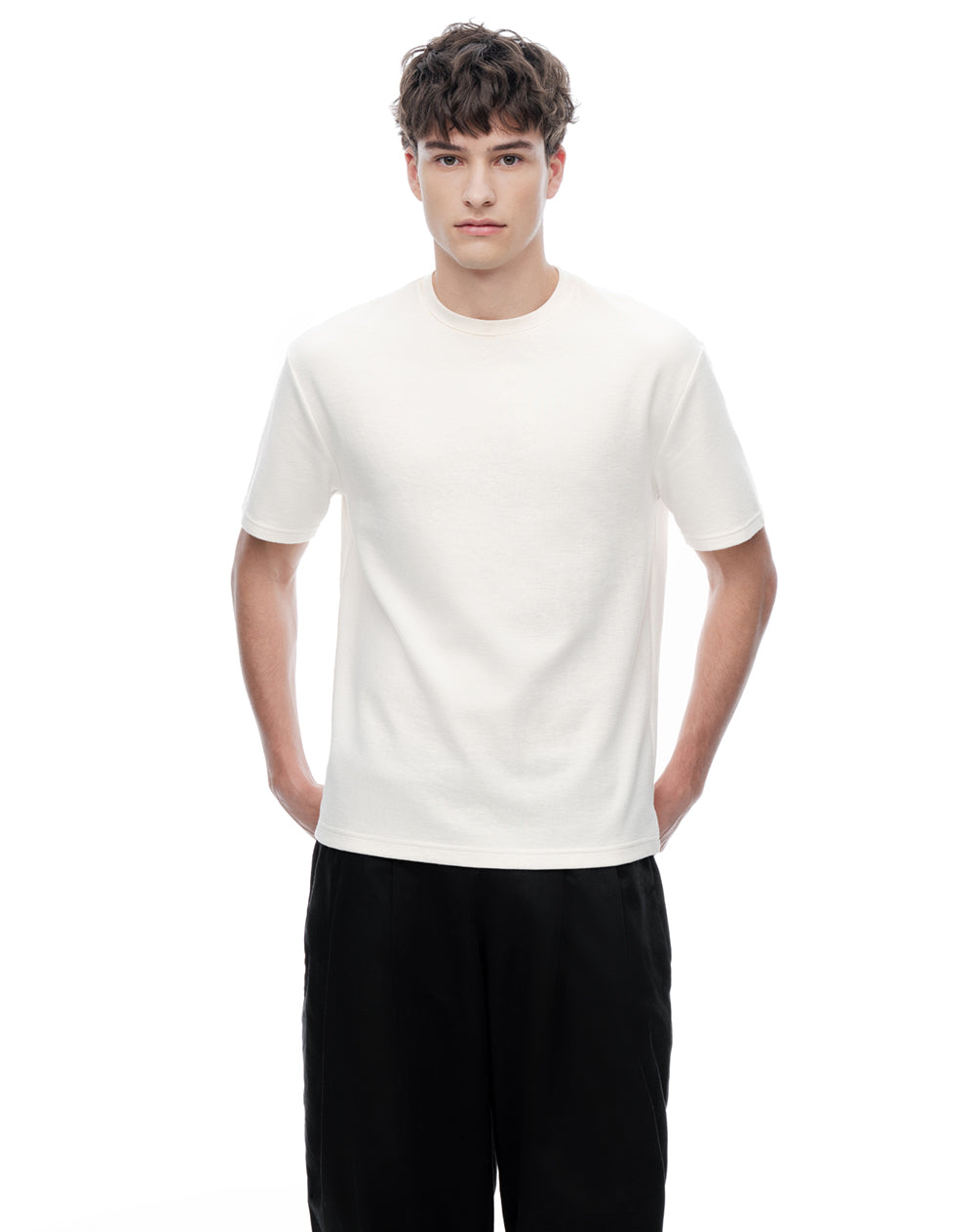 Camiseta regular crudo hombre