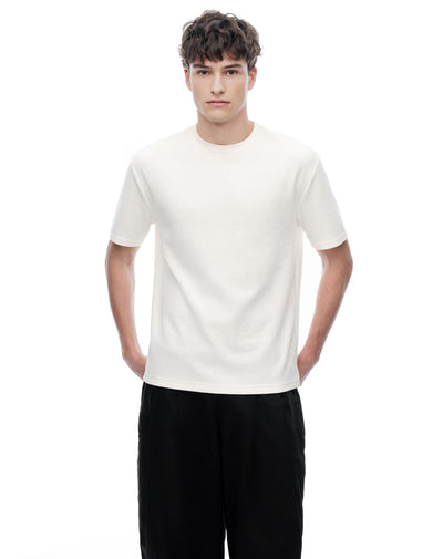 Camiseta regular crudo hombre