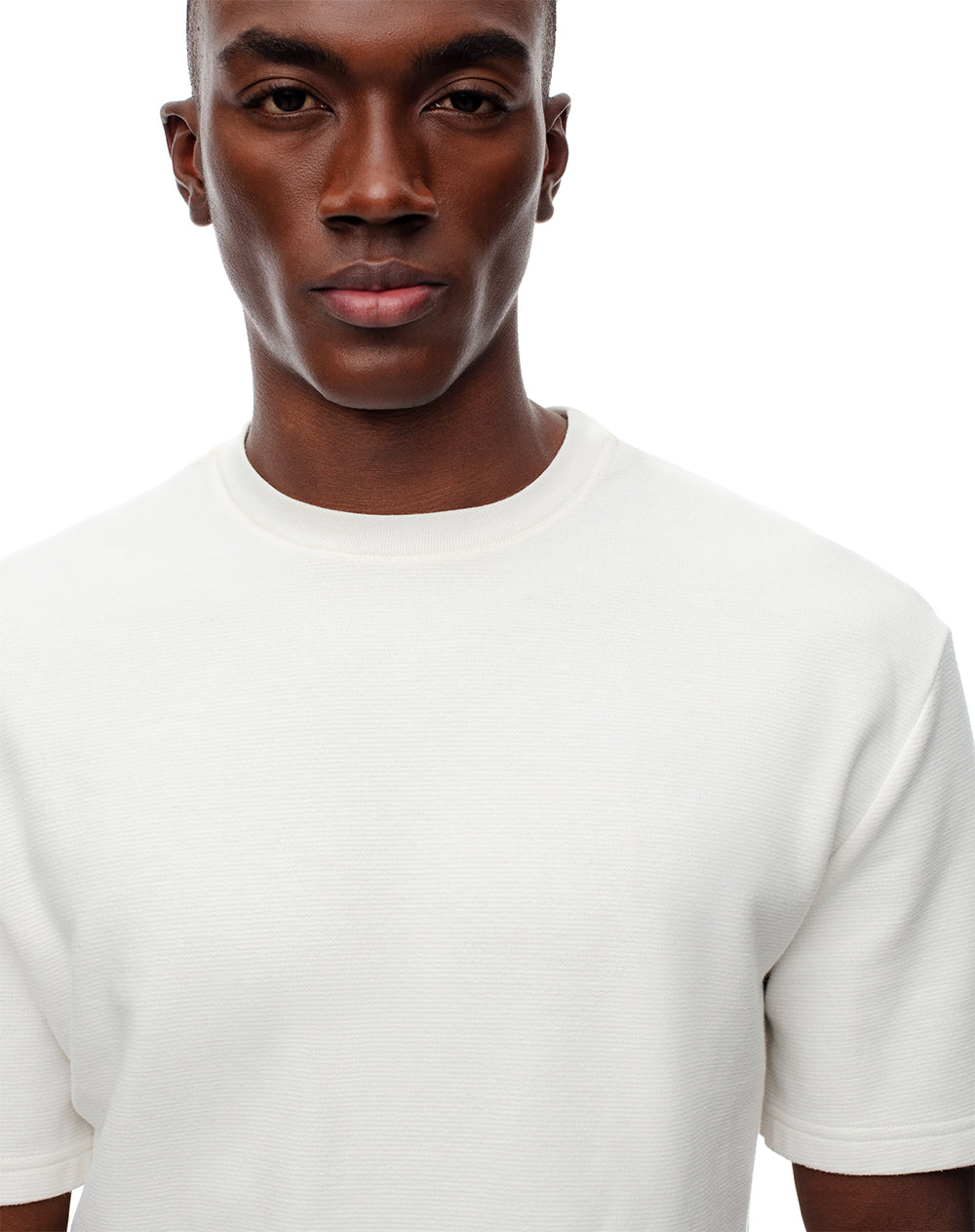 Camiseta oversized fit manga corta vainilla