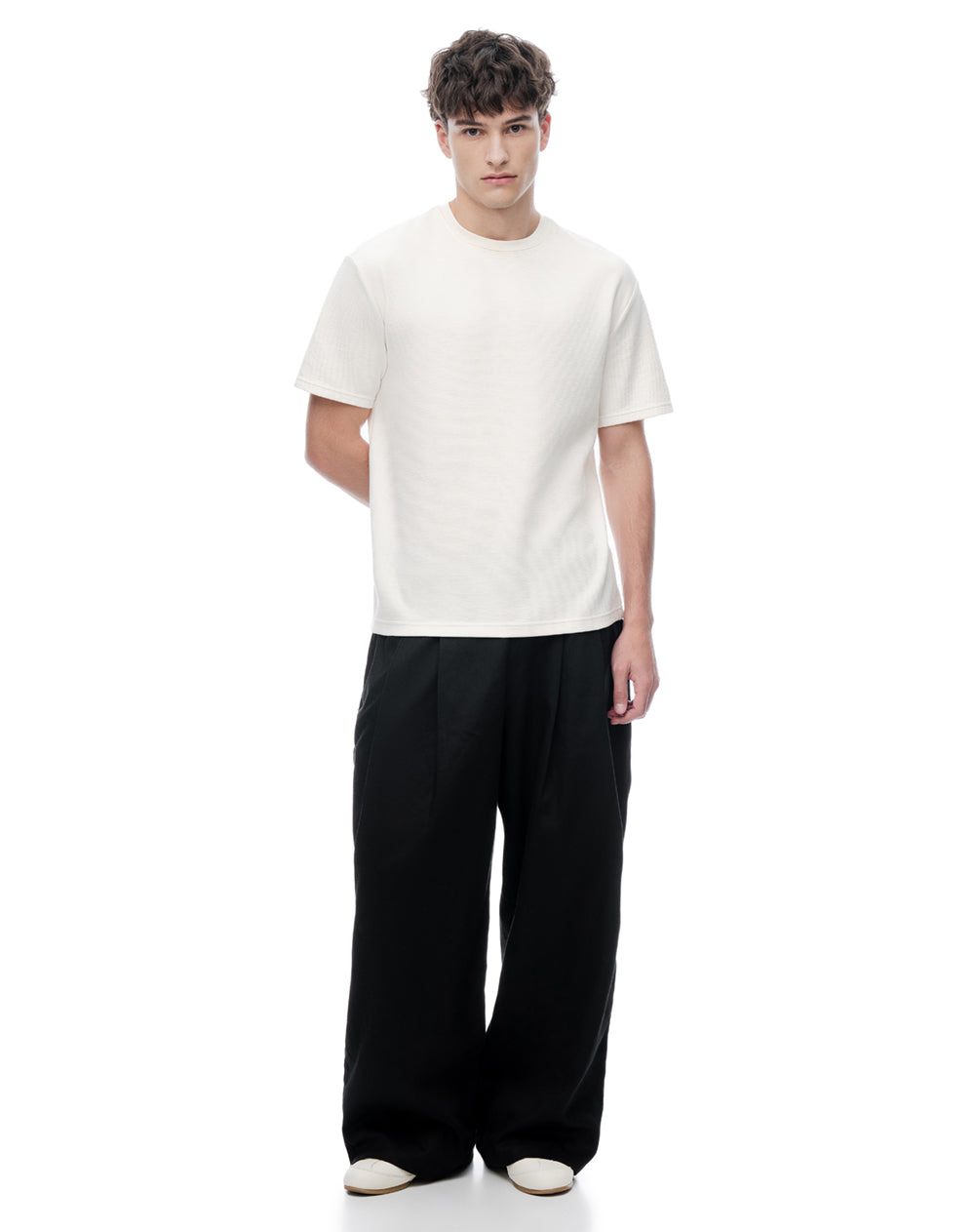 Camiseta regular crudo hombre