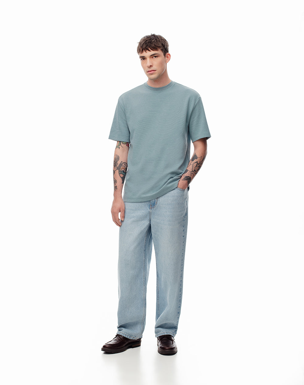 Camiseta regular fit manga corta verde