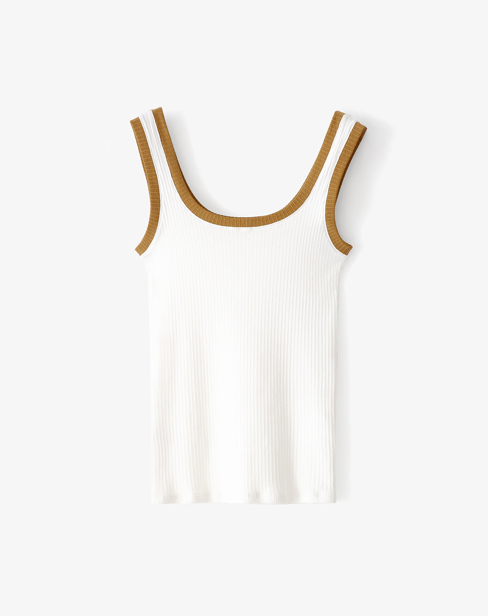 Camiseta sin mangas ajustada cruda mujer