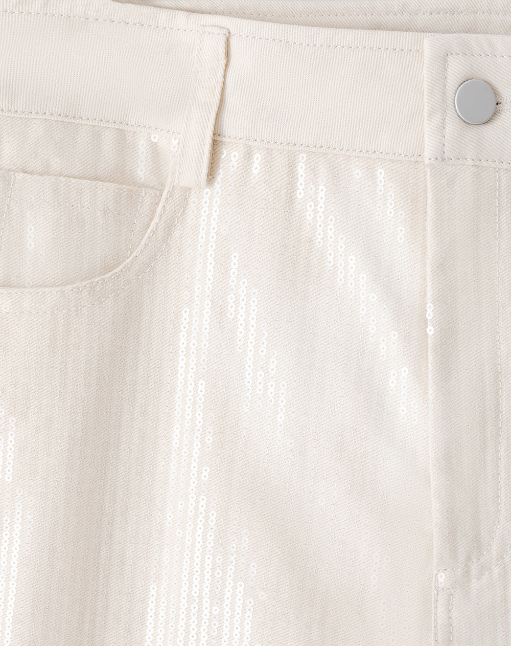 Jean regular fit tiro alto en drill denim crudo