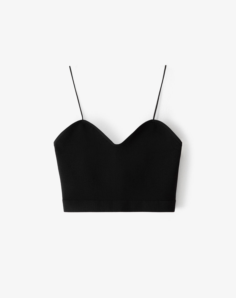 Crop top slim seamless negro mujer