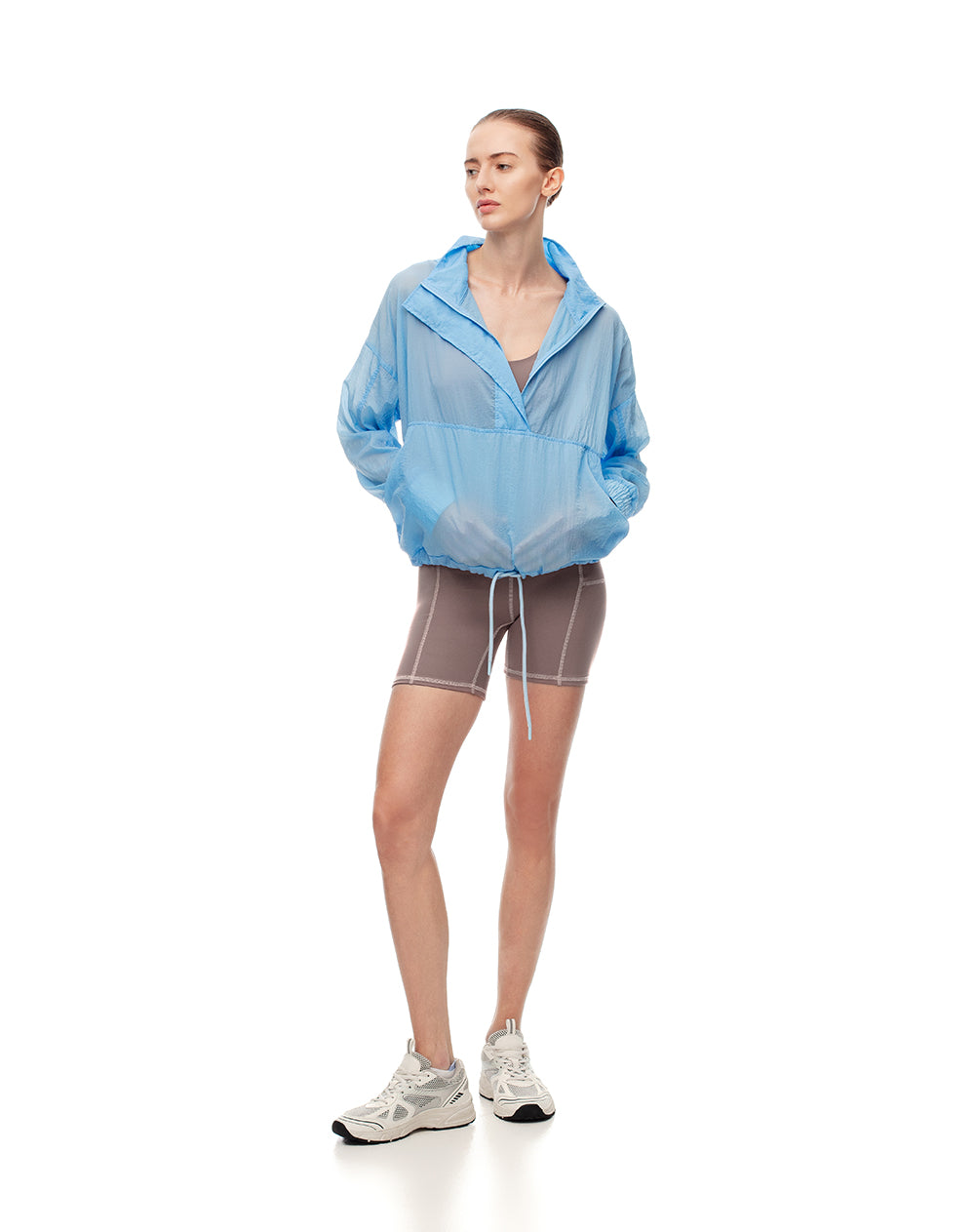 Eneterizo deportivo ajustado café mujer