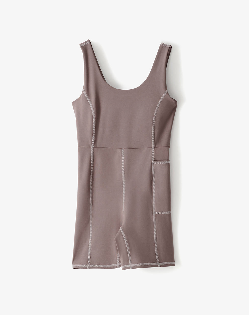Eneterizo deportivo ajustado café mujer