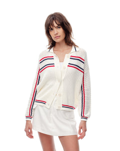 Suéter regular blanco mujer