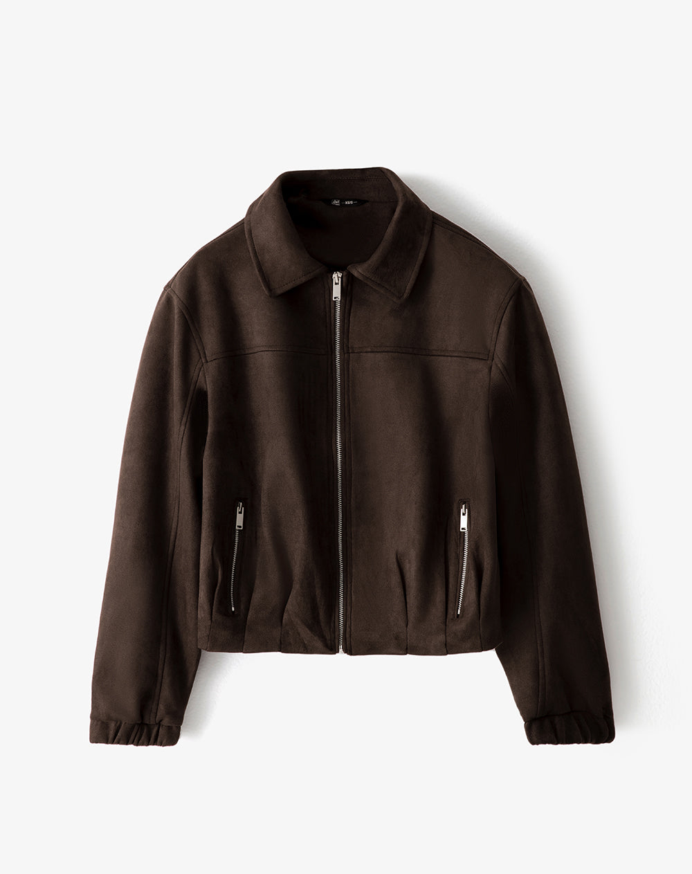 Chaqueta relaxed fit sin capucha chocolate