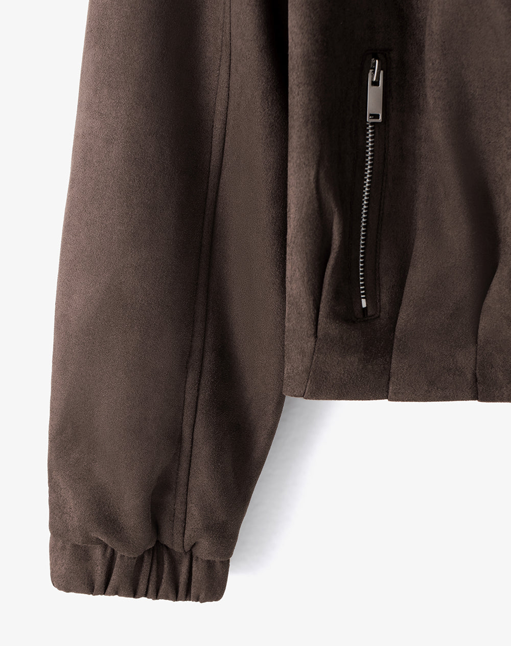 Chaqueta relaxed fit sin capucha chocolate