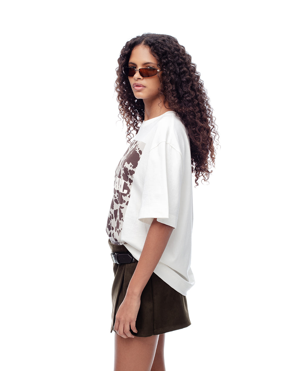 Falda corto tiro medio chocolate