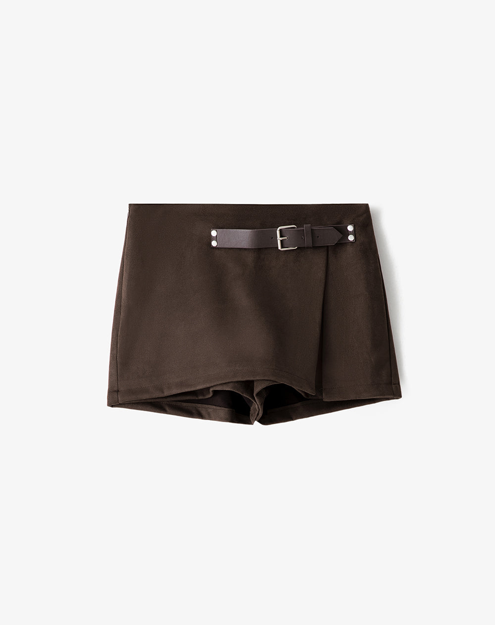 Falda corto tiro medio chocolate