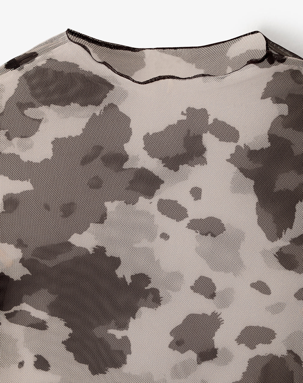 Camibuzo slim tejido tull print mujer