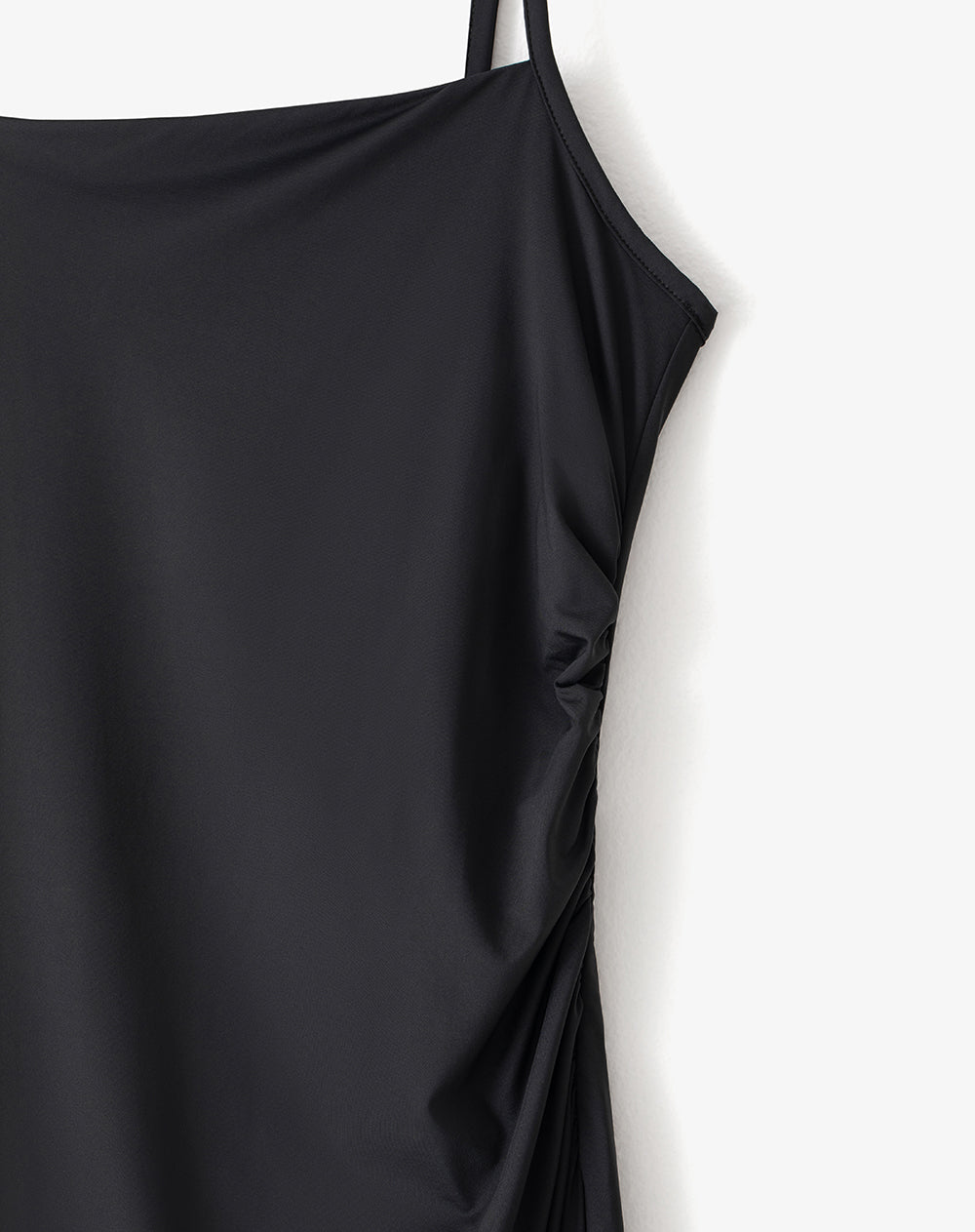 Vestido largo slim negro mujer