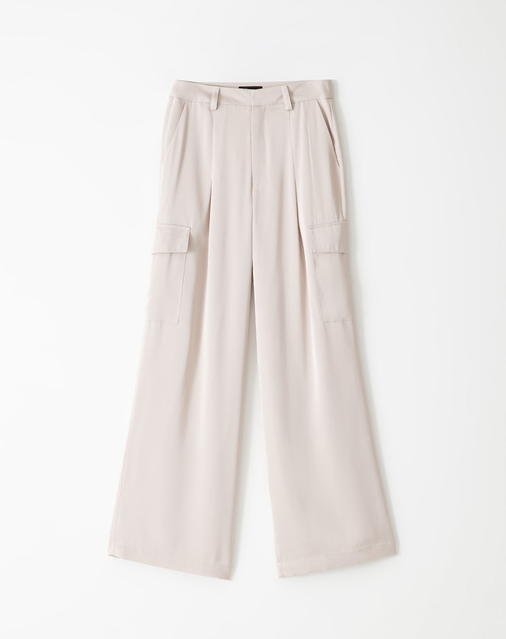 Pantalón loose fit tiro alto arena
