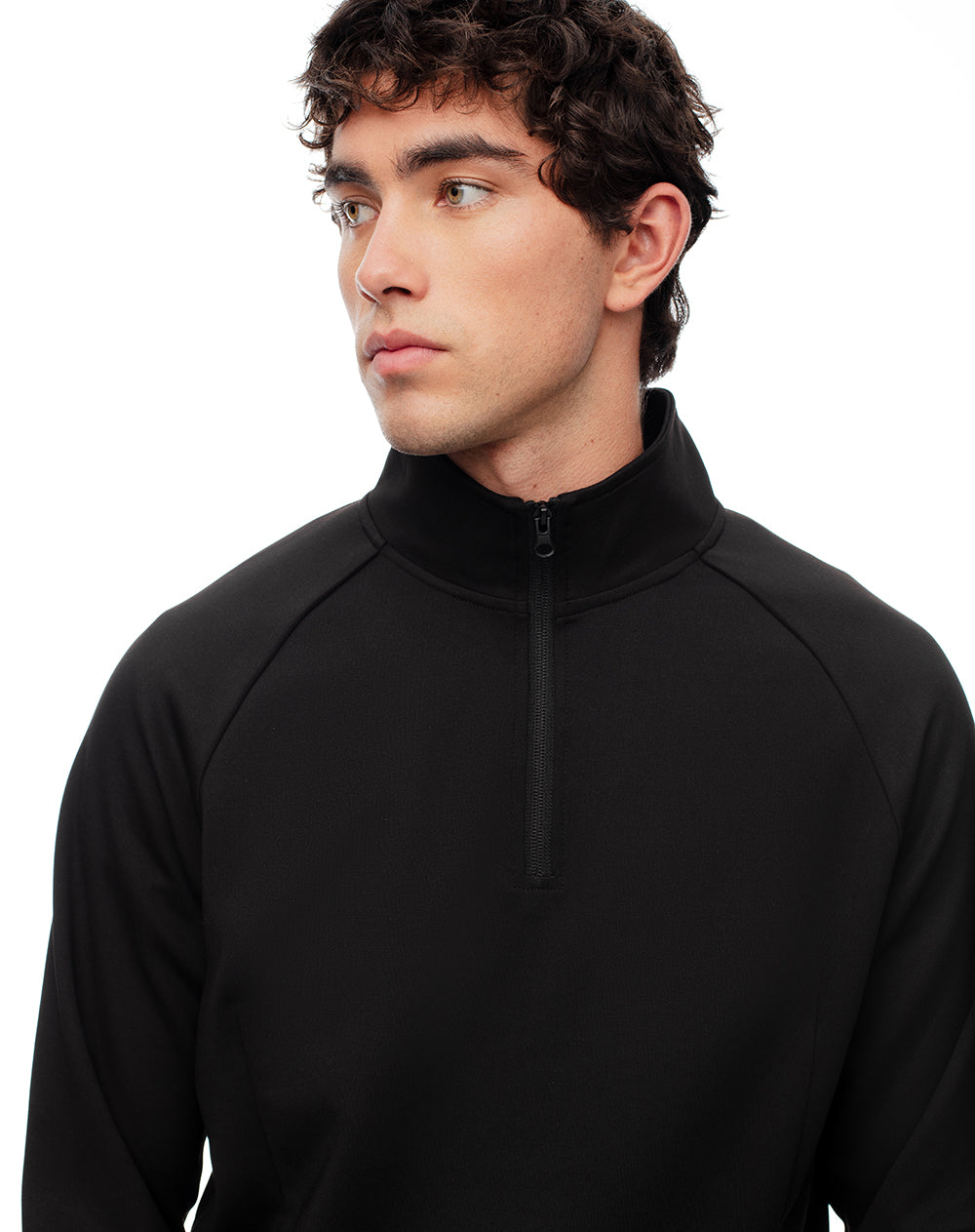 Buzo relax tacto suave negro hombre