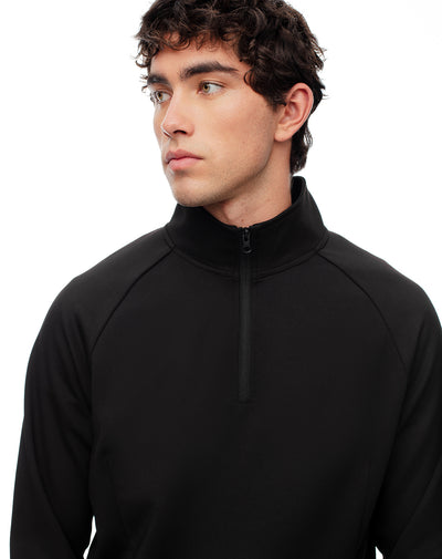 Buzo relax tacto suave negro hombre