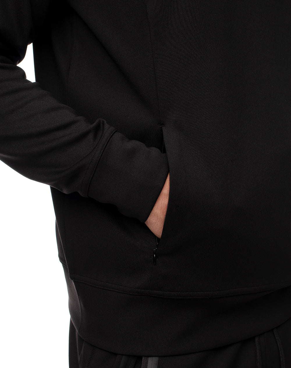 Buzo relax tacto suave negro hombre