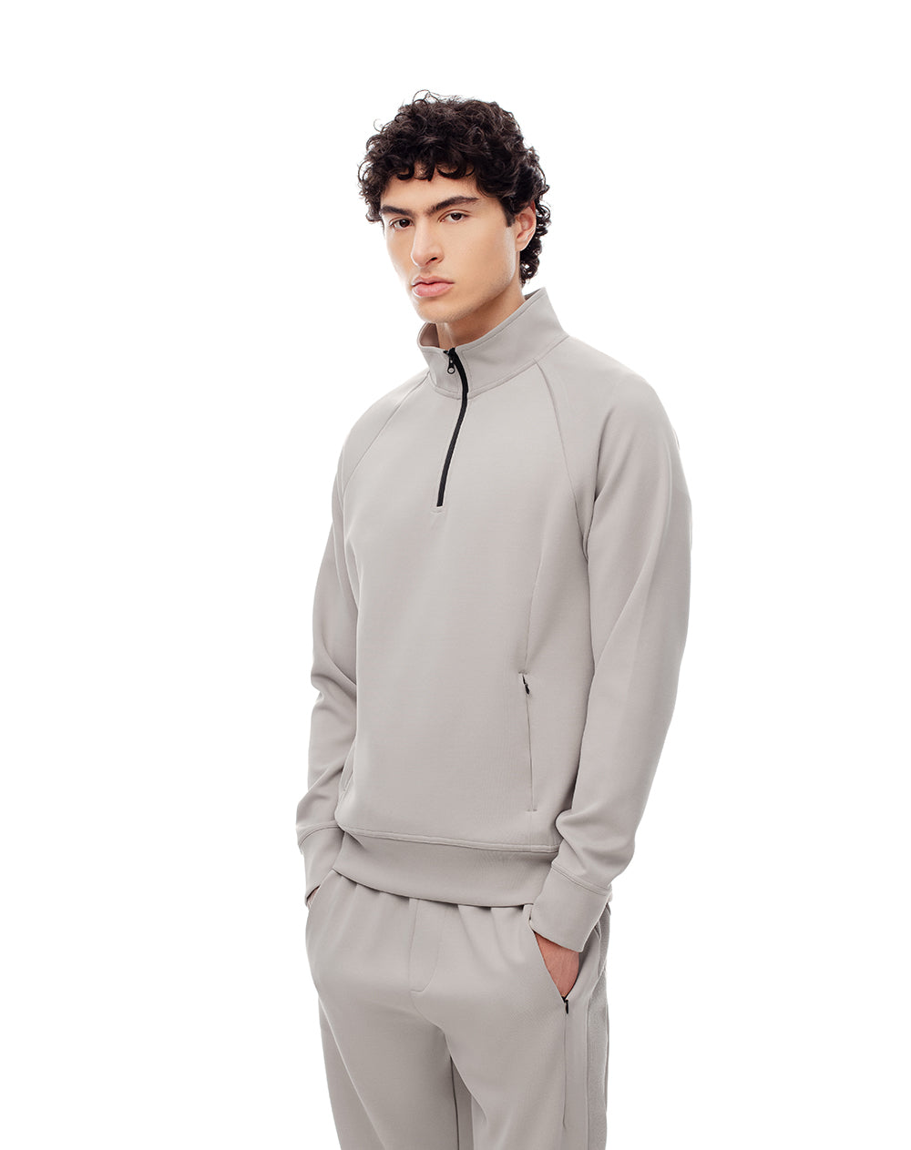 Buzo regular fit taupe
