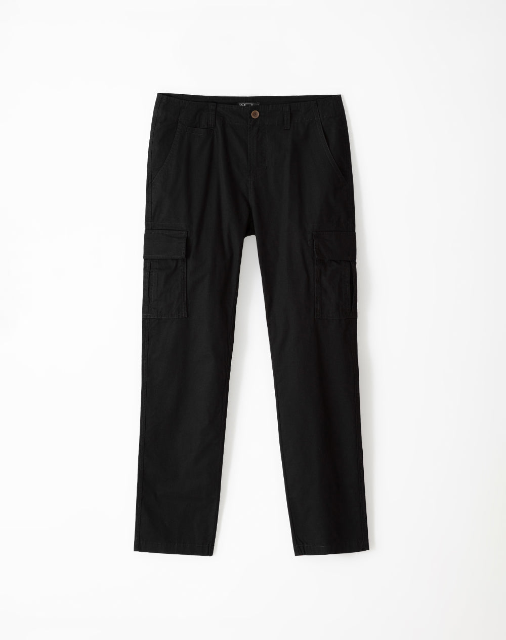 Pantalón slim fit tiro medio negro