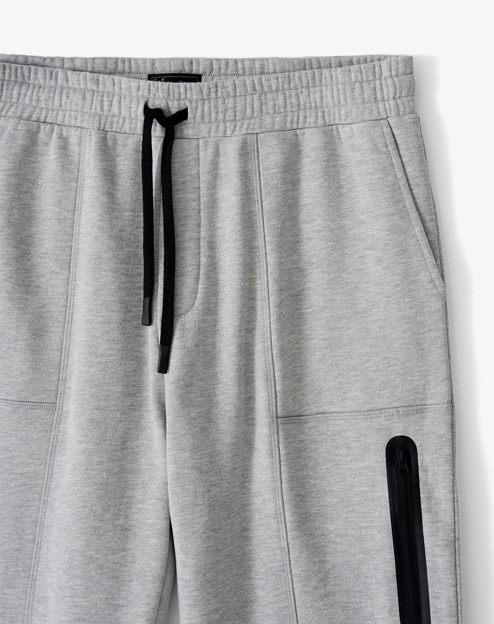 Jogger regular fit tiro medio gris jaspe