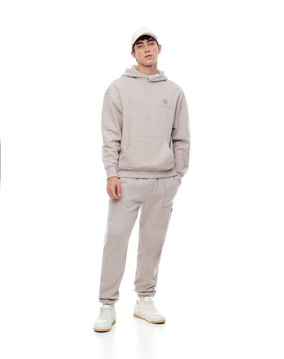 Jogger regular fit tiro medio cafe