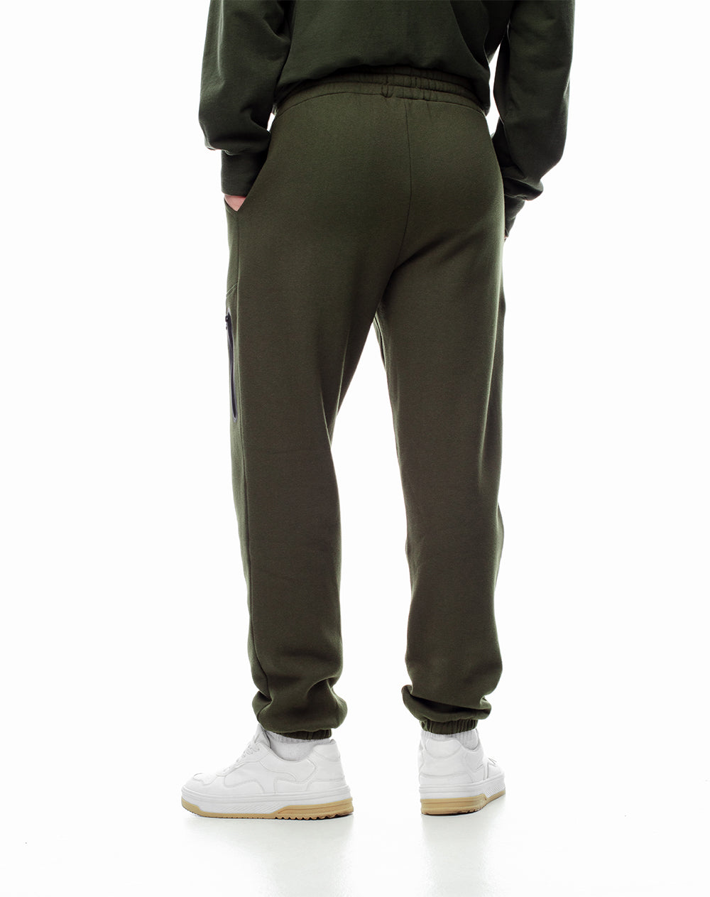 Jogger regular fit tiro medio verde