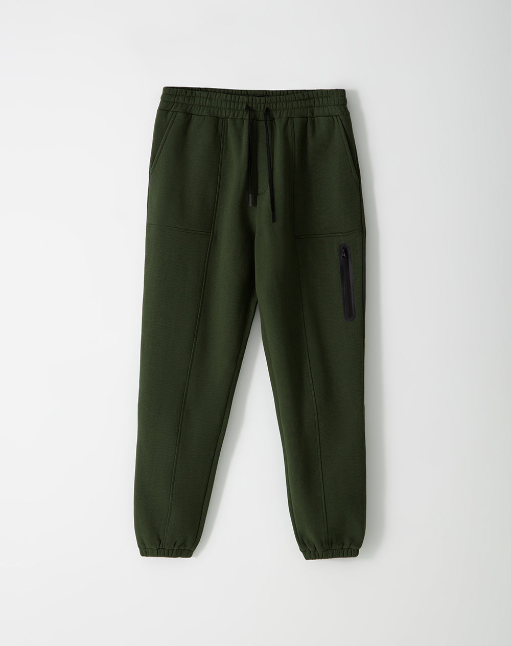 Jogger regular fit tiro medio verde