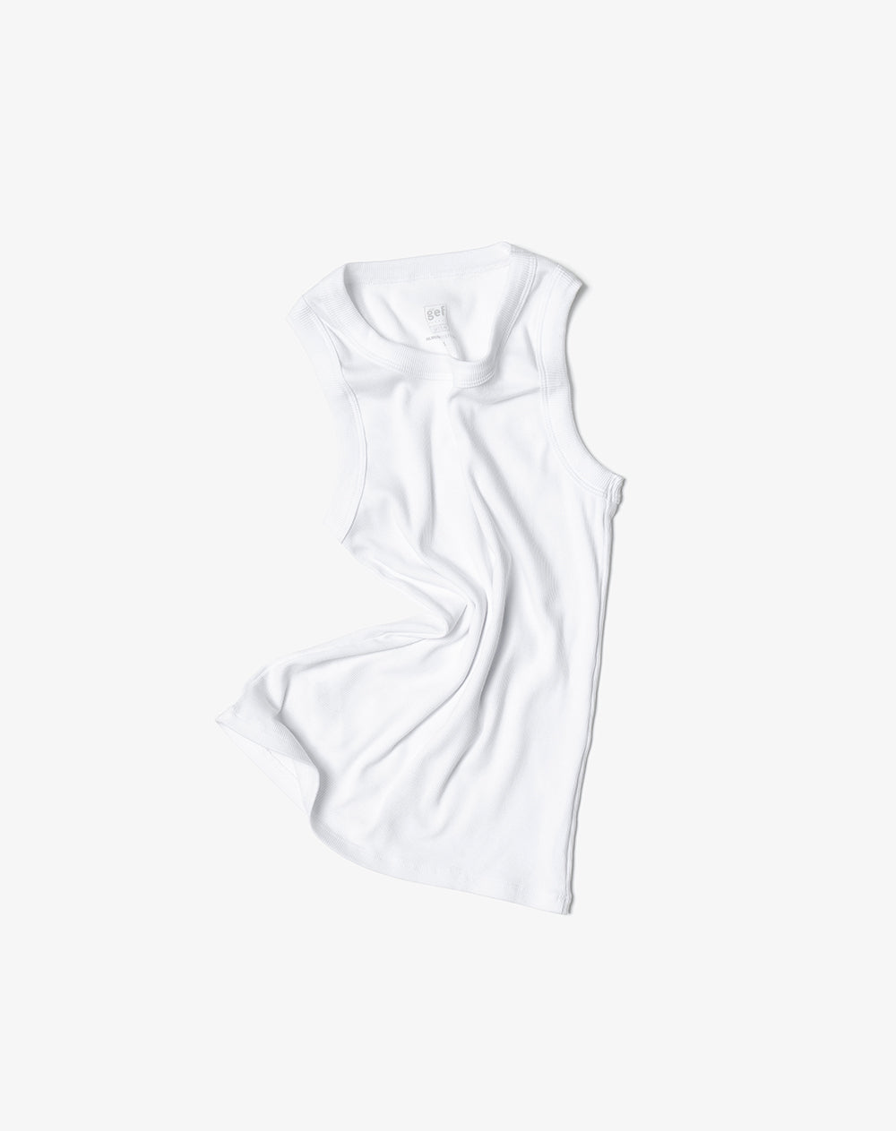 Camiseta esqueleto slim rib algodón blanca mujer