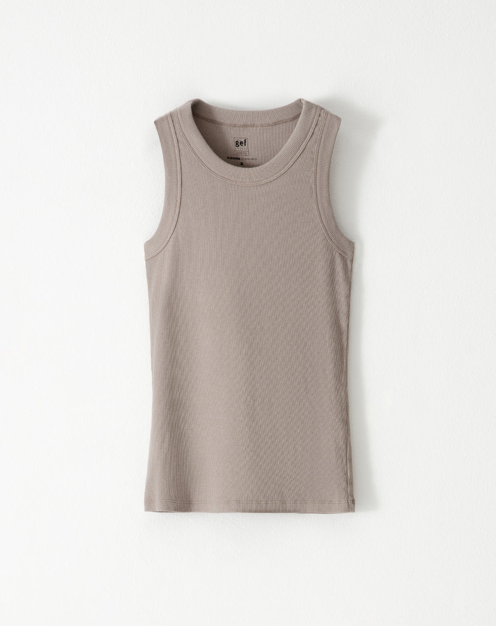 Pack x2 camiseta esqueleto slim rib café + taupe mujer