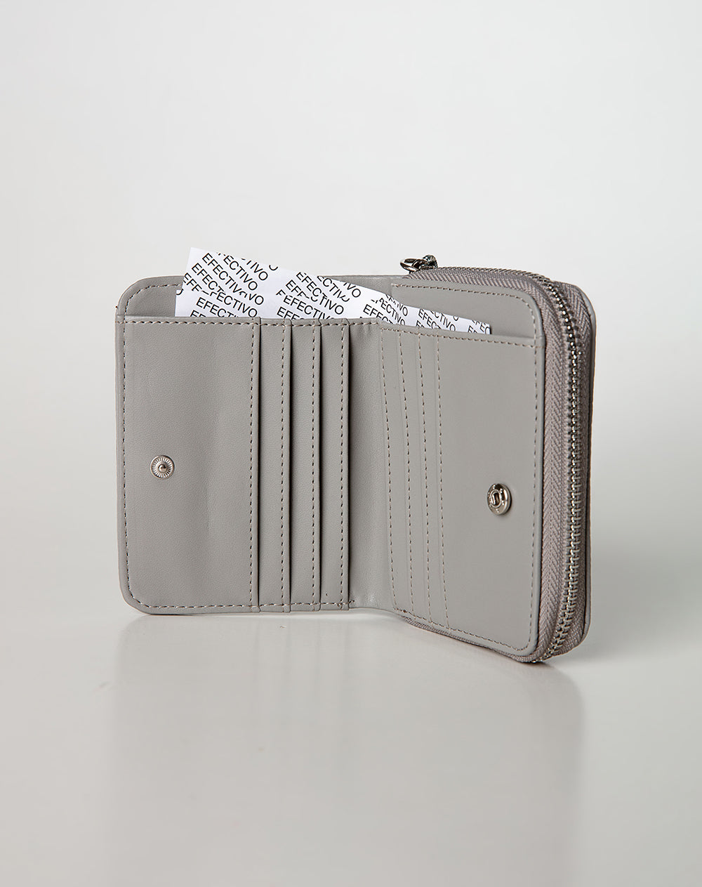 Billetera pequeña gris
