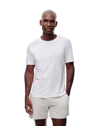Camiseta slim fit manga corta blanca