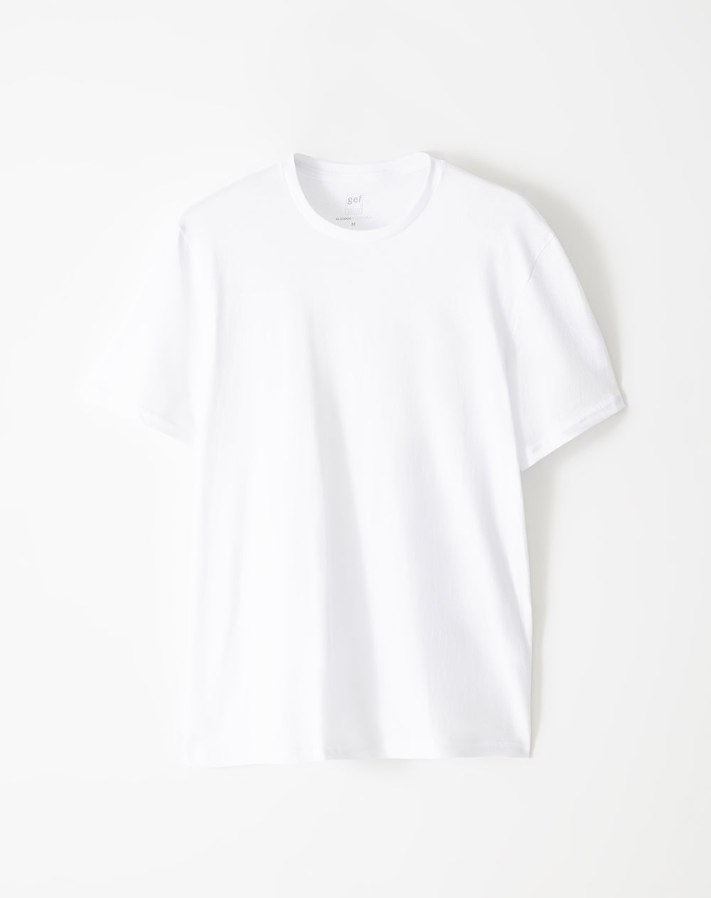 Camiseta slim algodón x2unds blanca hombre