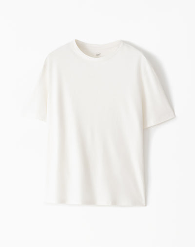 Camiseta relax algodón vainilla hombre