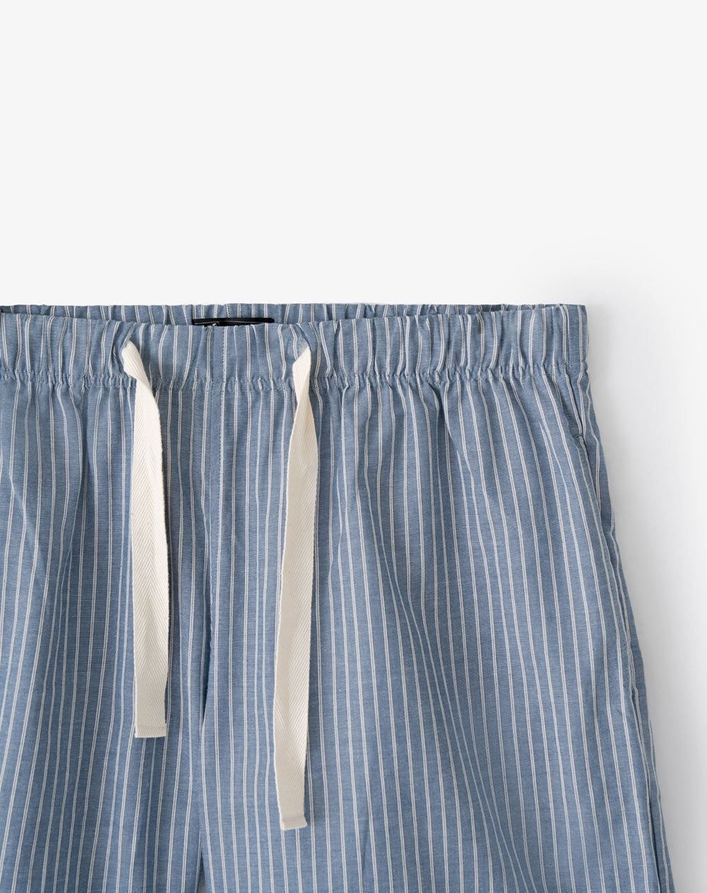 Pijama regular manga corta azul con rayas hombre