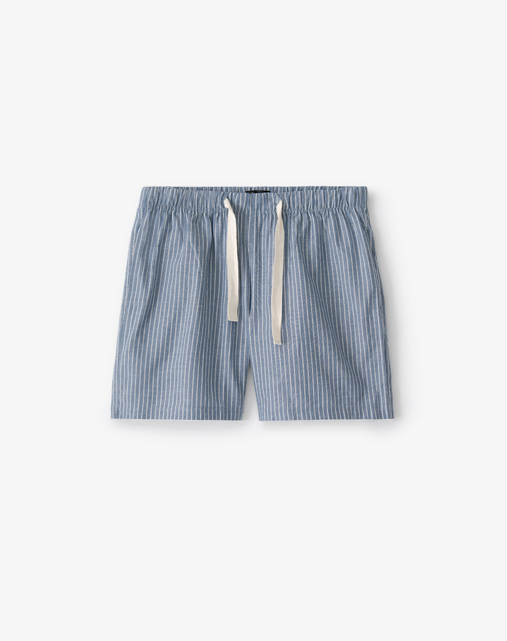 Pijama regular manga corta azul con rayas hombre