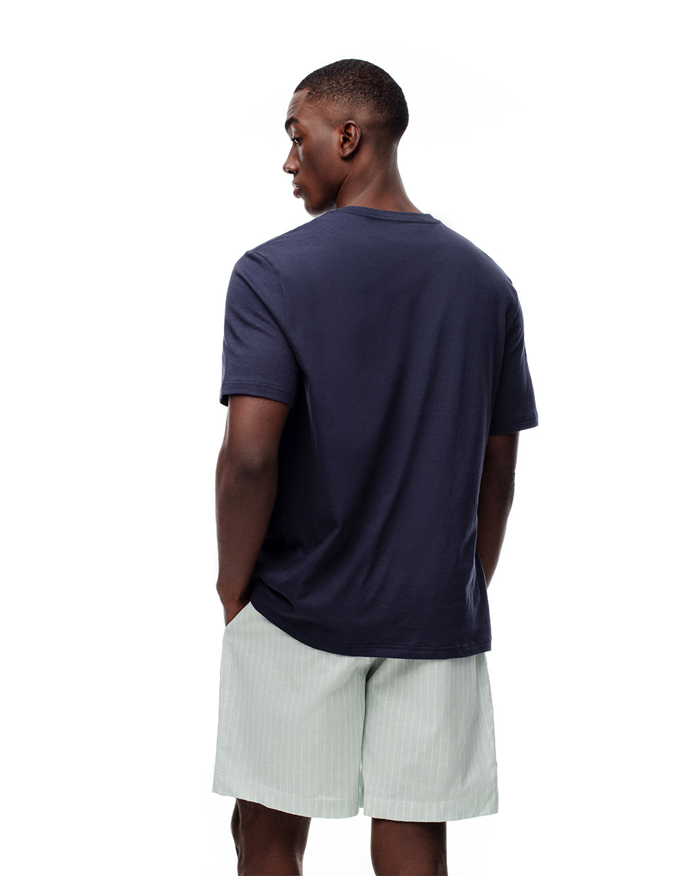 Pijama relaxed fit manga corta azul