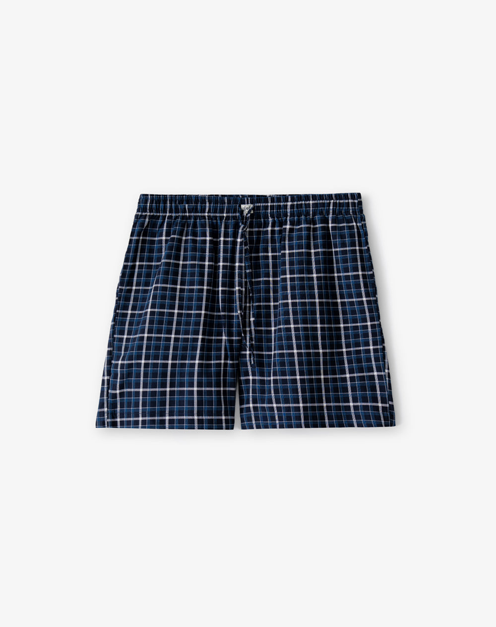 Pijama relaxed manga corta azul cuadros hombre