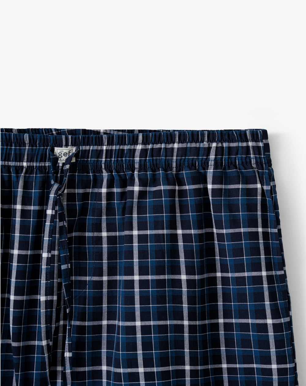 Pijama relaxed manga corta azul cuadros hombre