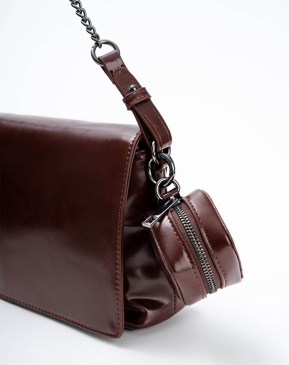 Bolso + monedero café mujer