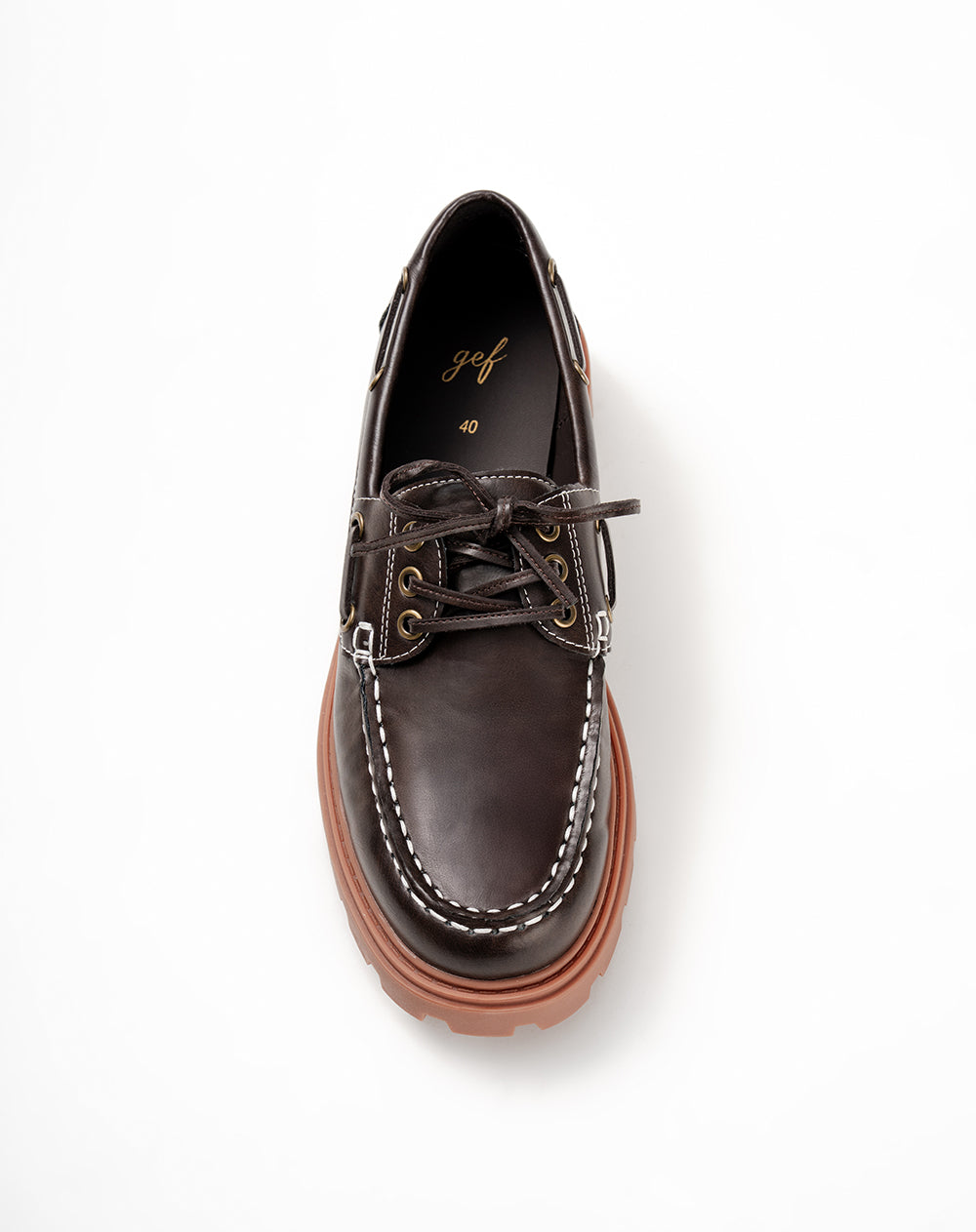 Mocasín chunky café mujer