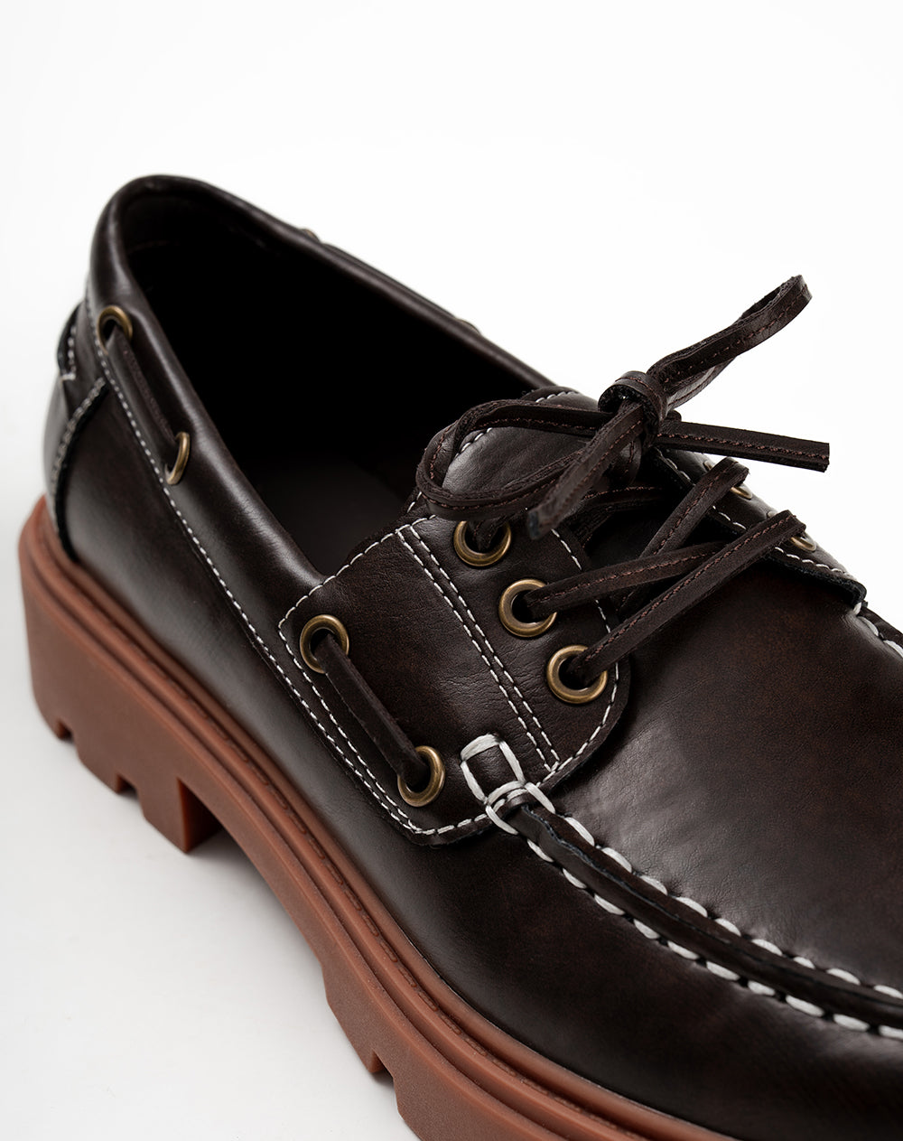 Mocasín chunky café mujer