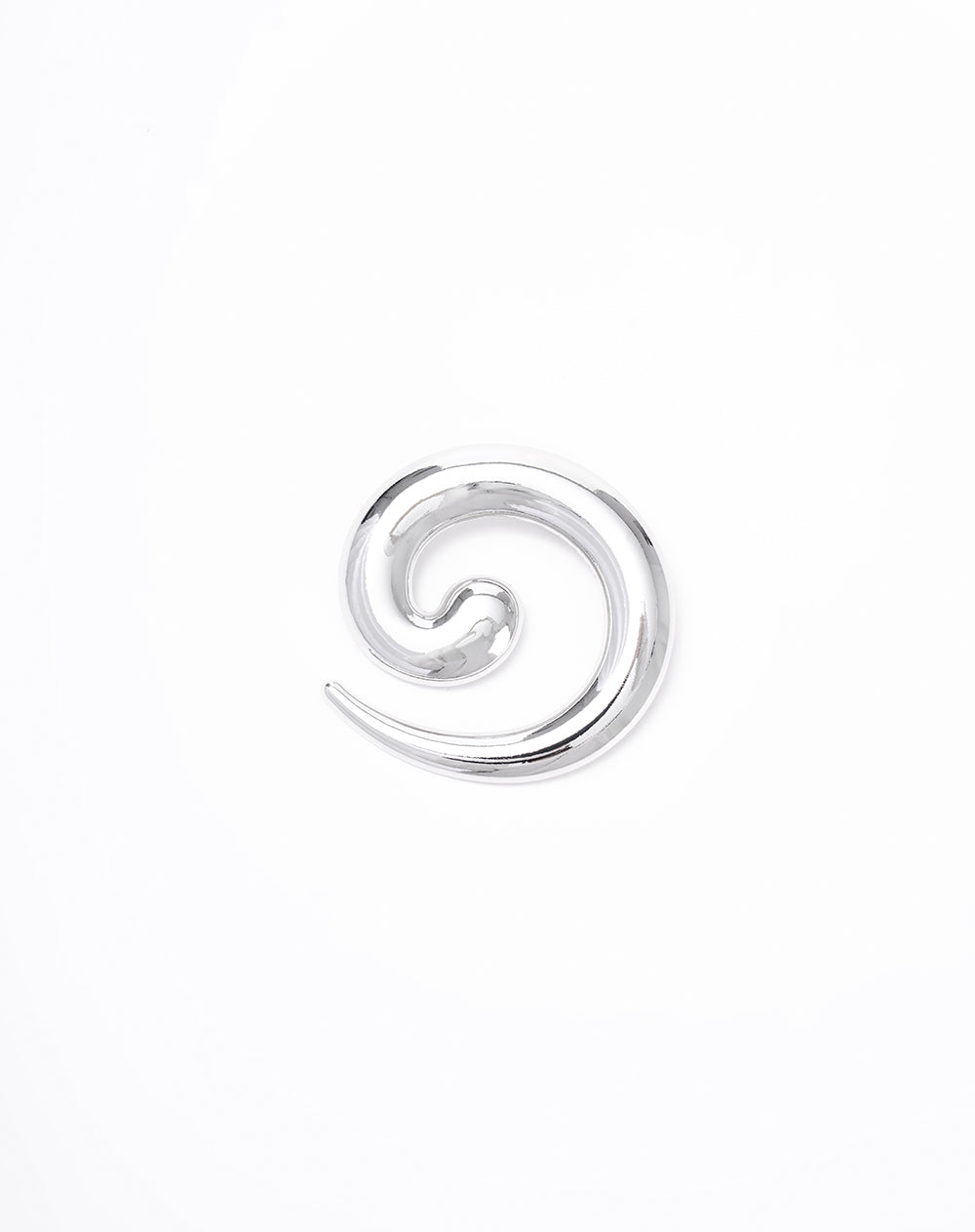Prendedor espiral plateado